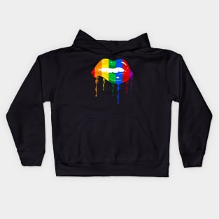 Pride Month Lips with drips Kids Hoodie